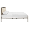 Mia Tufted Fabric Bed - Brown Beige - EEI-518-BRN-BEI-SET