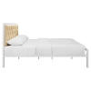 Mia Tufted Faux Leather Bed - White Champagne - EEI-518-WHI-CHA-SET