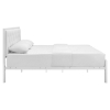 Mia Tufted Faux Leather Bed - White - EEI-518-WHI-WHI-SET