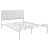 Mia Tufted Faux Leather Bed - White - EEI-518-WHI-WHI-SET