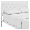 Mia Tufted Faux Leather Bed - White - EEI-518-WHI-WHI-SET