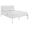 Mia Tufted Faux Leather Bed - White - EEI-518-WHI-WHI-SET