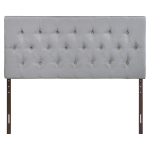 Clique Headboard - Sky Gray, Button Tufted 