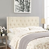 Clique Headboard - Ivory, Button Tufted - EEI-5203-4-IVO