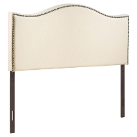 Curl Button Tufted Headboard - Ivory