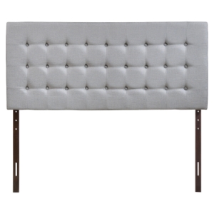 Tinble Queen Headboard - Button Tufted, Sky Gray 