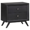 Tracy 2-Drawer Nightstand - Black - EEI-5240-BLK