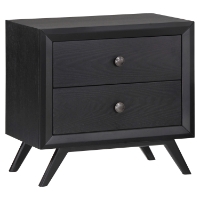 Tracy 2-Drawer Nightstand - Black