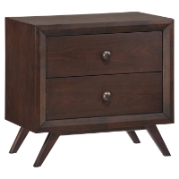 Tracy 2-Drawer Nightstand - Cappuccino