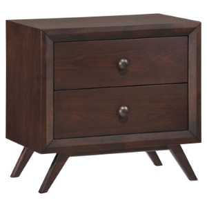 Tracy 2-Drawer Nightstand - Cappuccino 
