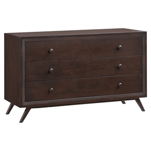 Tracy 3-Drawer Wood Dresser - Cappuccino 
