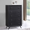 Tracy 5-Drawer Chest - Black - EEI-5242-BLK