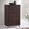 Tracy 5-Drawer Chest - Cappuccino - EEI-5242-CAP