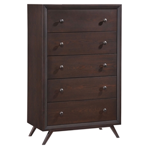 Tracy 5-Drawer Chest - Cappuccino 