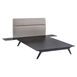 Addison 3 Pieces Queen Bedroom Set - Gray, Black 