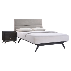 Addison 2 Pieces Queen Bedroom Set - Black, Gray 