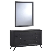 Tracy Dresser and Mirror - Black