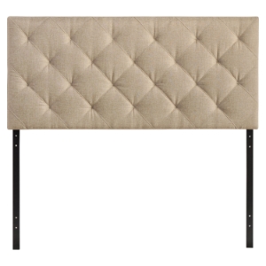 Theodore Fabric Headboard - Tufted, Beige 