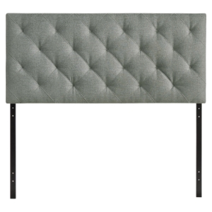 Theodore Fabric Headboard - Tufted, Gray 