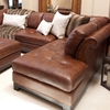 Corsario Leather Sectional with Right Facing Chaise and Ottoman - ELE-COR-2PC-LAFS-RAFC-CO-BOUR-1