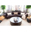 Delano Top Grain Leather Sectional - Cappuccino - ELE-DLN-SEC-LAFL-RAFL-CAPP-1