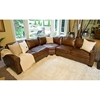 Carlyle Rustic Brown Leather Sectional Sofa - ELE-CAR-SEC-LAFL-RAFL-CS-RUST-1