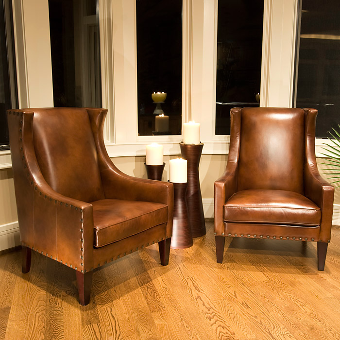 Bristol Rustic Brown Leather Club Chair | DCG Stores