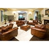 Paladia Leather Loveseat in Rustic Brown - ELE-PAL-L-RUST-1-NH025