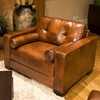 Soho Top Grain Leather Club Chair in Rustic Brown - ELE-SOH-SC-RUST-1