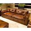 Soho Top Grain Leather Sofa in Rustic Brown - ELE-SOH-S-RUST-1