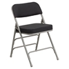 Hercules Series Folding Chair - Curved Triple, Double Hinged, Black - FLSH-AW-MC320AF-BK-GG