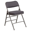 Hercules Series Folding Chair - Curved Triple, Double Hinged, Gray - FLSH-AW-MC320AF-GRY-GG