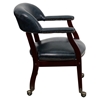 Conference Chair - Casters, Navy, Faux Leather - FLSH-B-Z100-NAVY-GG