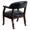 Conference Chair - Casters, Navy, Faux Leather - FLSH-B-Z100-NAVY-GG