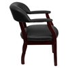 Conference Chair - Black, Faux Leather - FLSH-B-Z105-BLACK-GG