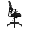 Mid Back Mesh Swivel Task Chair - Flexible Dual Lumbar Support, Black - FLSH-BT-2755-BK-GG
