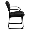 Leather Executive Chair - Sled Base, Black - FLSH-BT-510-LEA-BK-GG