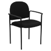 Stackable Armchair - Black - FLSH-BT-516-1-BK-GG