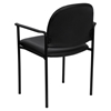 Stackable Armchair - Black, Faux Leather - FLSH-BT-516-1-VINYL-GG
