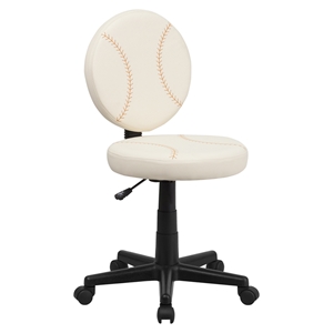 Baseball Task Chair - Height Adjustable, Swivel 