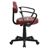 Football Task Chair - with Arms, Height Adjustable, Swivel - FLSH-BT-6181-FOOT-A-GG