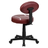 Football Task Chair - Height Adjustable, Swivel - FLSH-BT-6181-FOOT-GG