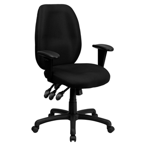 Executive Swivel Office Chair - Multi Functional, High Back, Black 