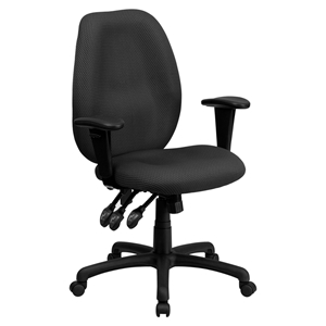 Executive Swivel Office Chair - Multi Functional, High Back, Gray 