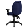 Fabric Executive Office Chair - Multi Functional, High Back, Navy - FLSH-BT-6191H-NY-GG