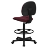 Fabric Drafting Chair - Burgundy - FLSH-BT-659-BY-GG