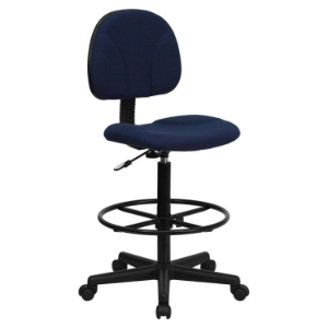 Fabric Drafting Chair - Navy 