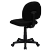 Fabric Swivel Task Chair - Low Back, Black - FLSH-BT-660-BK-GG