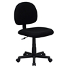 Fabric Swivel Task Chair - Low Back, Black - FLSH-BT-660-BK-GG