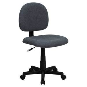 Fabric Swivel Task Chair - Low Back, Gray 